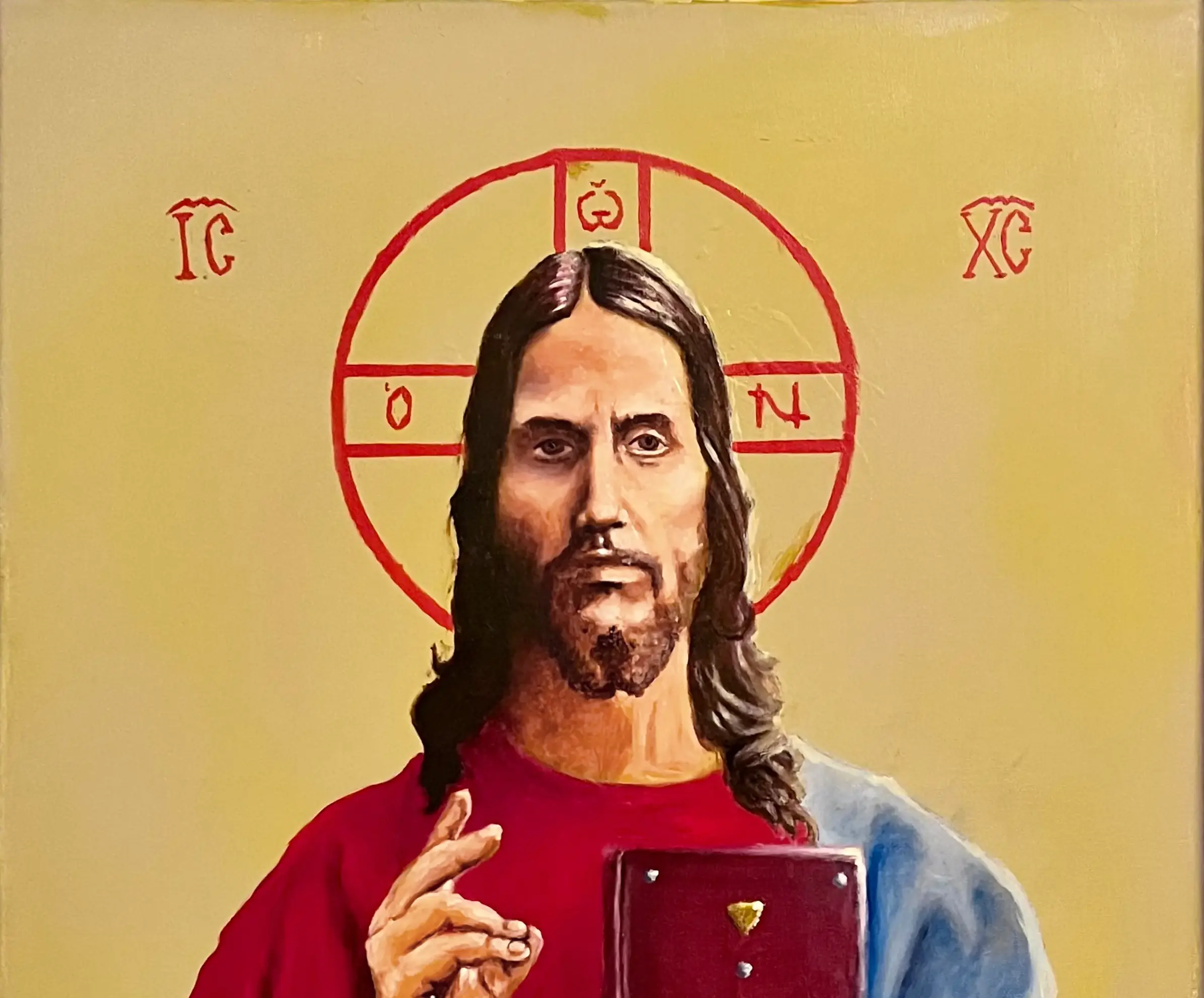 Christ Pantocrator study painting.